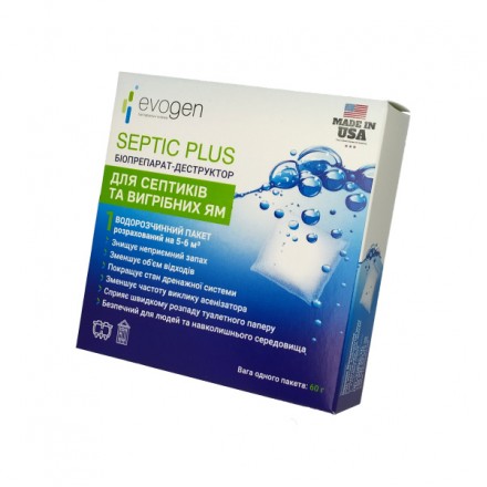 Біопрепарат-деструктор Evogen Septic Plus, 60 г