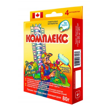 Біопрепарат Bio Septix (Санекс) для вигрібних ям, септиків і труб, 80 г