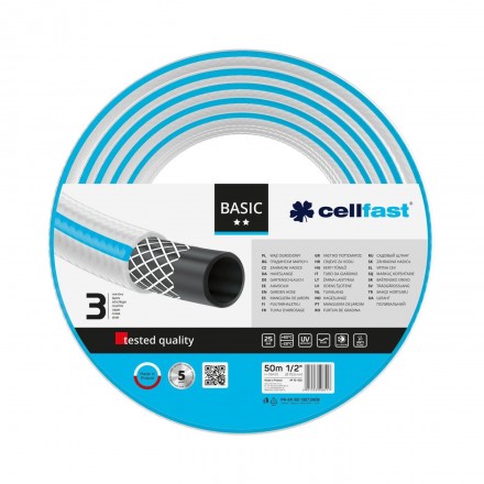 Cellfast Шланг садовий BASIC 1/2", 50м, 3 шари, до 25 Бар, -20…+60°C