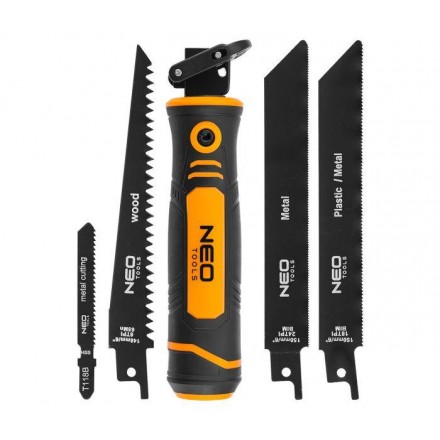 Neo Tools Пила садова тримач, 15см, 24 TPI, 18 TPI, 6 TPI, двокомпонентне руків'я, 0.182кг