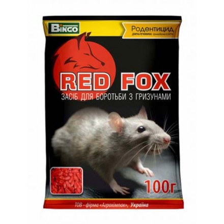 Засіб для боротьби з мишами та пацюками Red Fox, 100 г