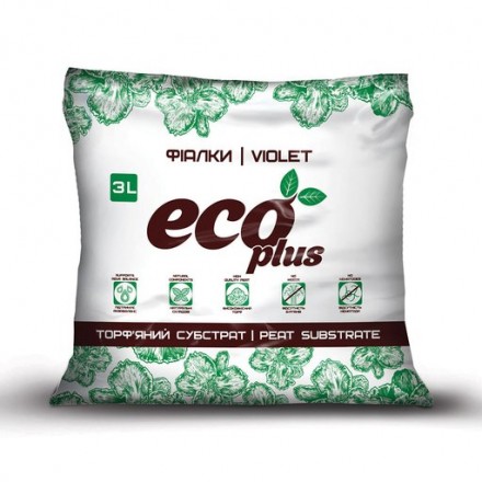 Субстрат торф'яний Фіалки Eco Plus, 3 л
