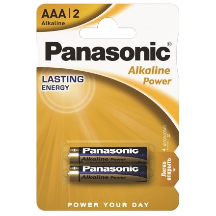 Panasonic Батарейка ALKALINE POWER лужна AAA блістер, 2 шт.