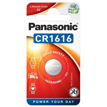 Panasonic Батарейка літієва CR1616 блістер, 1 шт.