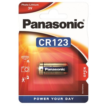 Panasonic Батарейка літієва CR123 блістер, 1 шт.
