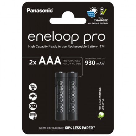 Panasonic Акумулятор Eneloop NI-MH Pro AAA 930 мАг, 2 шт.
