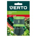 Verto Конектор для шланга, 1/2"-5/8", двокомпонентний, прогумований, антиковзкий