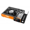 Neo Tools Плитка газова портативна, 2.1кВт, п’єзорозпал, 150г/год, кейс