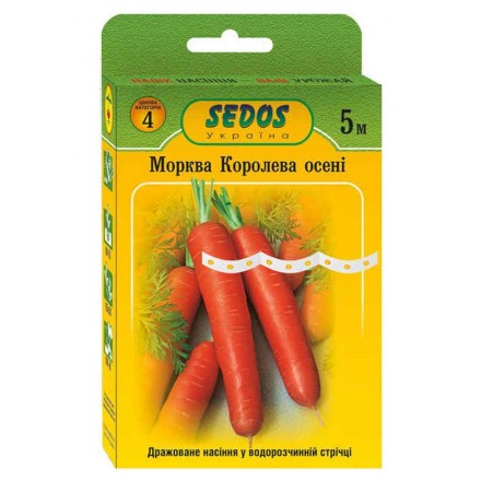 Насіння на стрічці морква Королева Осені, 5 м
