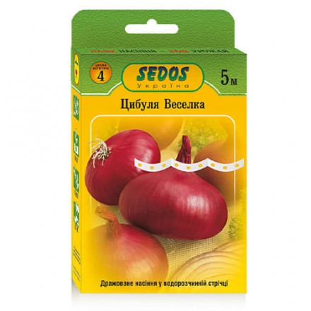 Насіння на стрічці цибуля Веселка, 5 м