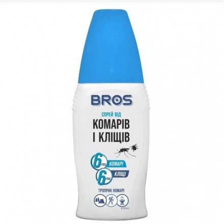 Спрей від комарів та кліщів Bros, 100 мл