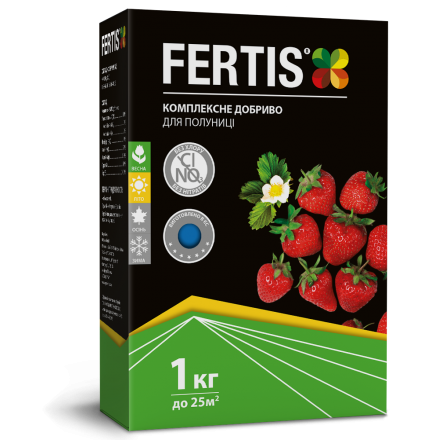 Добриво Fertis для полуниці та суниці, 1 кг (NPK 11.9.20 + МЕ)