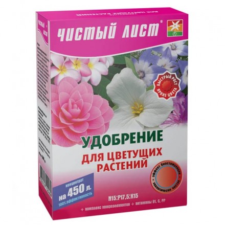 Мінеральне добриво для квітучих рослин "Чистий лист", 300 г