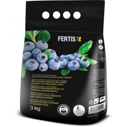 Добриво Fertis для лохини і садових ягід, 3 кг (NPK 12.8.16 + Мg+S+B)
