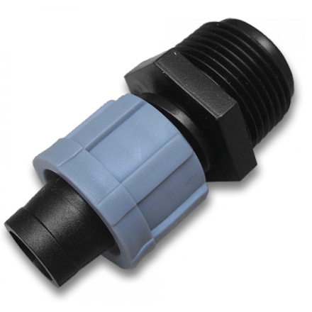 Адаптер для крапельної стрічки із зовнішньою різьбою 1/2", DSTA10-12L