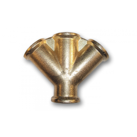 Трійник 4 x РВ 3/8", латунь, SP029