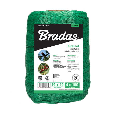 Сітка захисна, BIRD NET, 10 г/м2, 4х100м, AS-BN10191940100