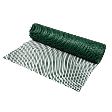 Сітка огороджувальна, садова, AS-HEX,300  г/м2, 15х15 мм, 1x25м, AS-HEX15151025GR