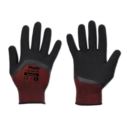 Рукавички захисні FLASH GRIP RED FULL латекс, розмір 9, RWFGRDF9