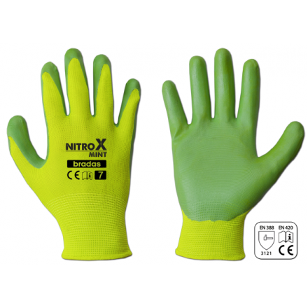 Рукавички захисні NITROX MINT нітрил, розмір 6, RWNM6