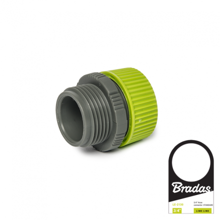 Адаптер із зовнішньою різьбою 3/4" та муфтою під шланг 1/2" LIME LINE, LE-4116