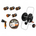 Комплект для поливу: візок, шланг 1/2" 20м, арматура BLACK LINE, ECO-AG26020SET1