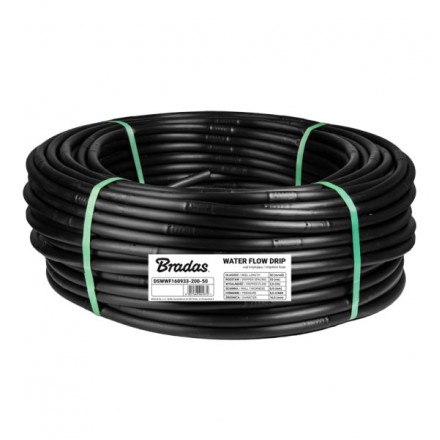Трубка крапельна D 16мм / 0,9мм / 33см / 2 л/год – WATER FLOW DRIP – 50 м, DSWWF160933-200-50