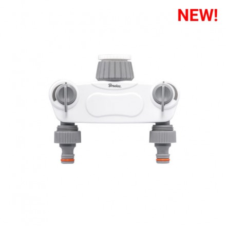 Розподільник з 2 кранами на кран 1" або 3/4", SOLID, WHITE LINE, на карті, WL-3032K