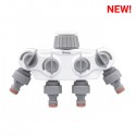 Розподільник з 4 кранами на кран 1" або 3/4", SOLID WHITE LINE, на карті, WL-3034K