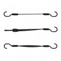 Гумка еластична FLAT BUNGEE CORD HOOK чорна 1,8 х 40см - 2 шт, у блістері, BCH5-18040BC-B