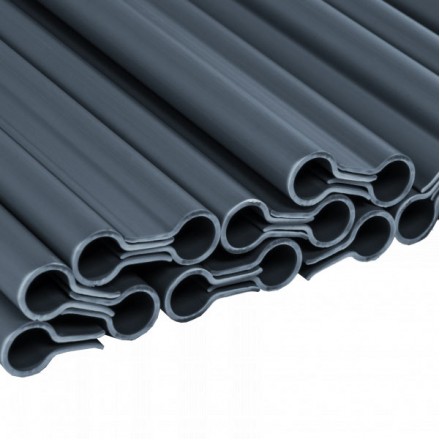 Кліпси для огороджувальних стрічок SOLID, сірі, 19 см, 20 шт., TOBKS1920GY