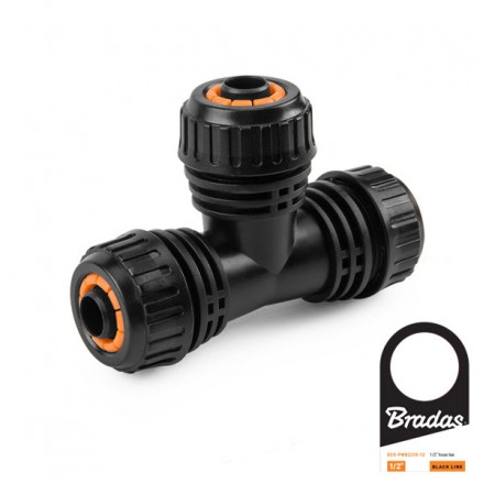 Трійник для підключення шланга 1/2", BLACK LINE, ECO-PWB2210-12