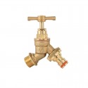 Кран вентильний РЗ 1/2", вихід РЗ 3/4", BRASS, BR-KCR1234