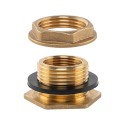 Втулка для бака РВ 3/4" - РЗ 1" з гайкою та прокладкою 1", BRASS, BR-P34100