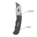 Універсальний складаний металевий ніж , лезо 19мм, DIY-KN190201/B
