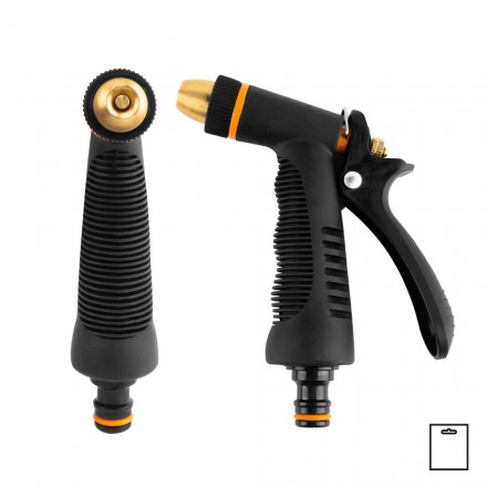 Пістолет для поливу металевий регульований прямий, BLACK LINE, PROFI, ECO-KT233FRSK