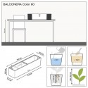 Розумний горщик Lechuza BALCONERA Color 80, сірий