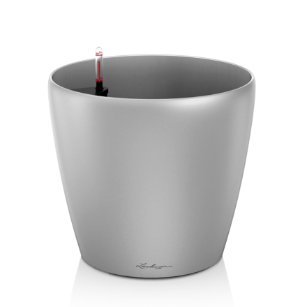 Розумний горщик Lechuza CLASSICO Premium 60,  All-in-One, сріблястий металік