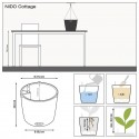 Розумний горщик Lechuza Cottage NIDO 27, білий