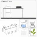 Розумний горщик Lechuza CUBE Color Triple 40, зелений