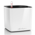Розумний горщик Lechuza CUBE Glossy 14, білий блискучий