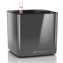 Розумний горщик Lechuza CUBE Glossy Premium 16, антрацитовий блискучий