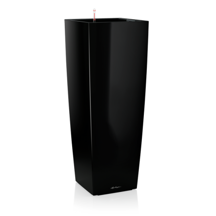Розумний горщик Lechuza CUBICO Alto Premium 40, чорний блискучий