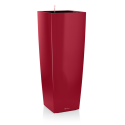 Розумний горщик Lechuza CUBICO Alto Premium 40, яскраво-червоний блискучий