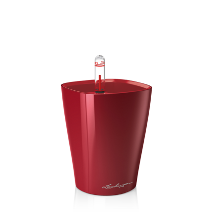 Розумний горщик Lechuza MINI-DELTINI, яскраво-червоний блискучий