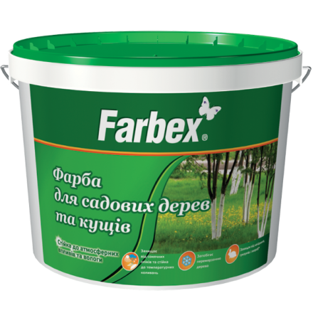 Фарба для садових дерев, біла матова, ТМ Farbex, 1.4 кг